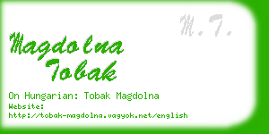 magdolna tobak business card